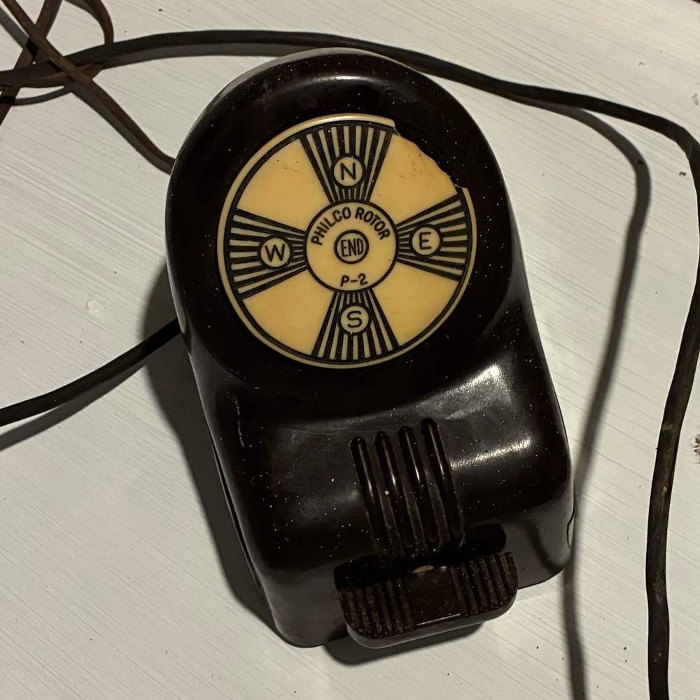 Vintage Black and Cream CDR Rotar tv antenna adjuster